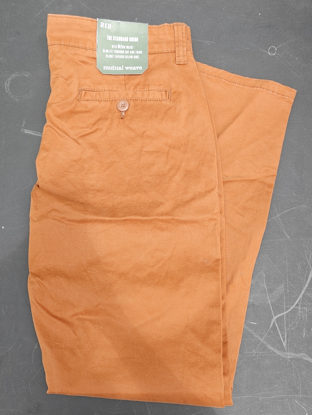 Mutual Weave Men's Rust Tan Chino Pants